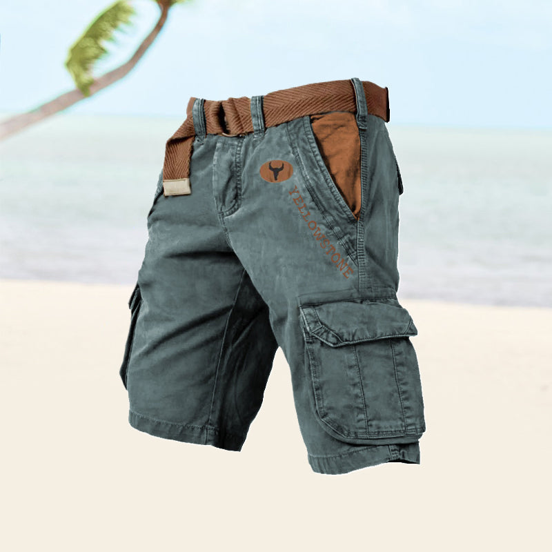 Short voor heren Richard | Cargo shorts met meerdere zakken