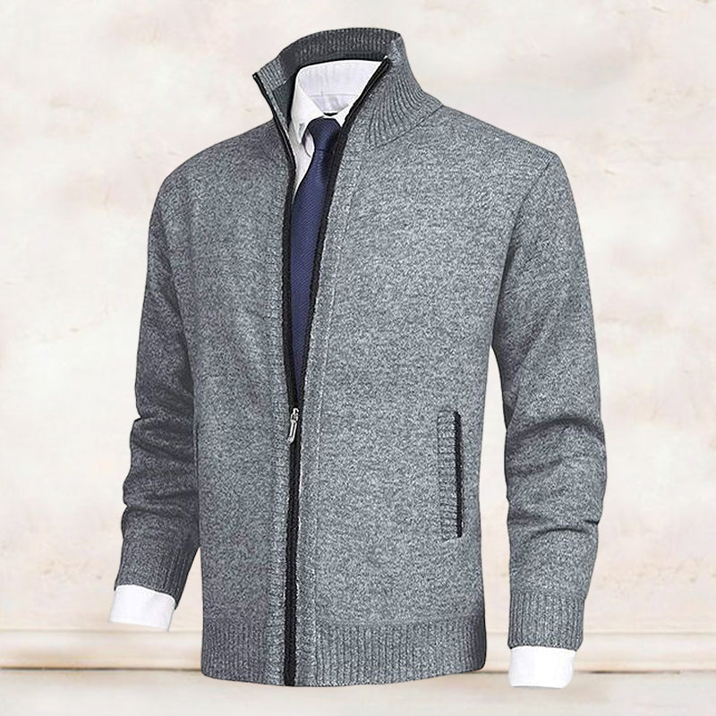 John | Elegant heren vest met rits, kraag en zakken