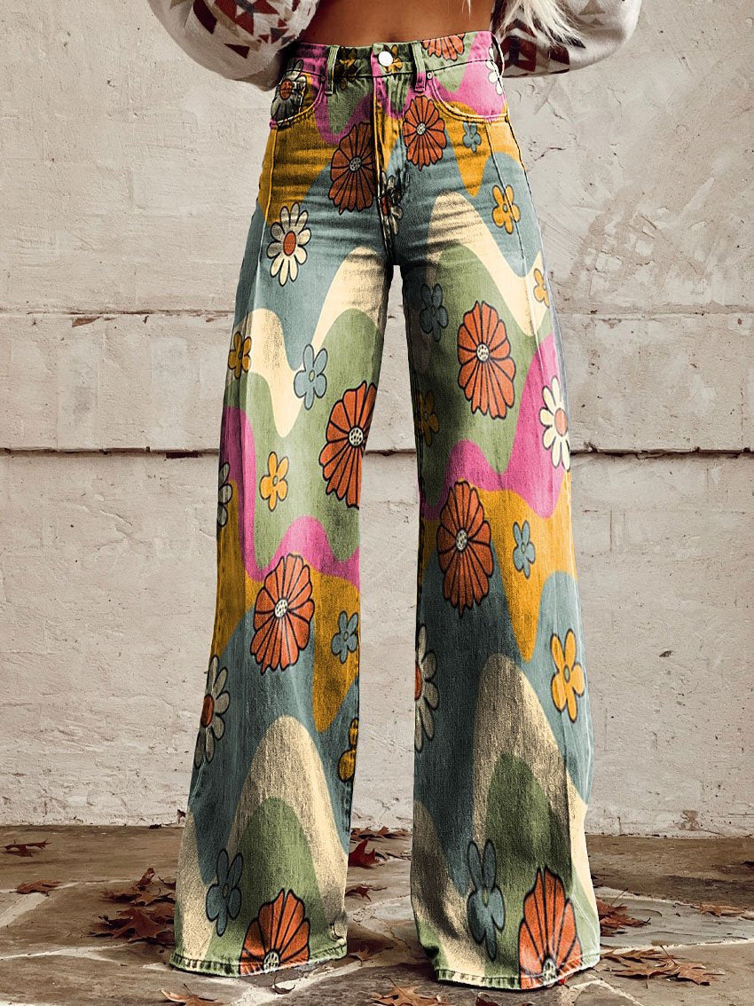 Kleurrijke vintage broek - Janine