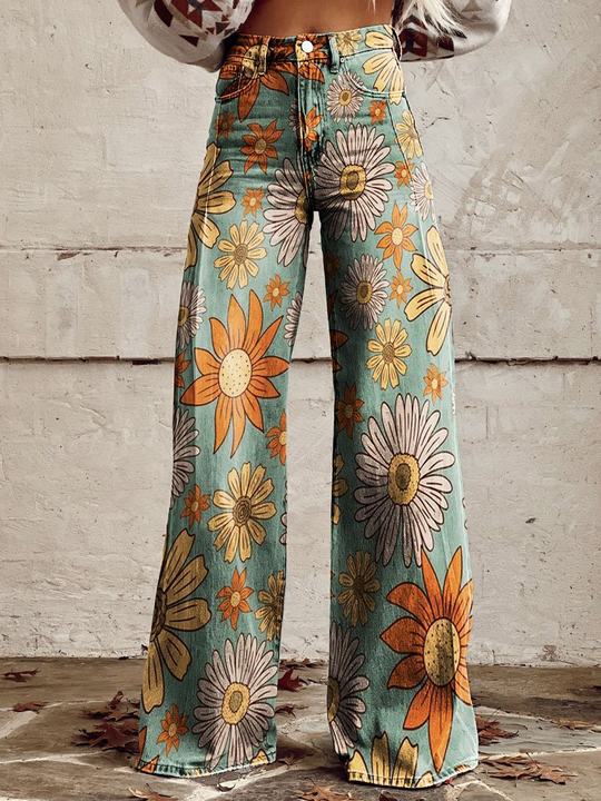 Kleurrijke vintage broek - Janine