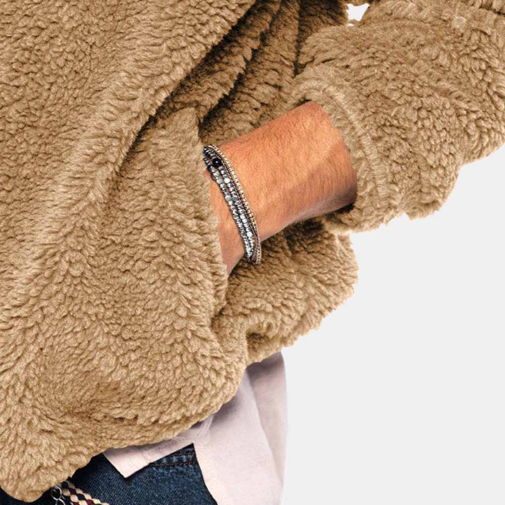 Dmitry - Knusse Teddy Sweater met capuchon voor heren