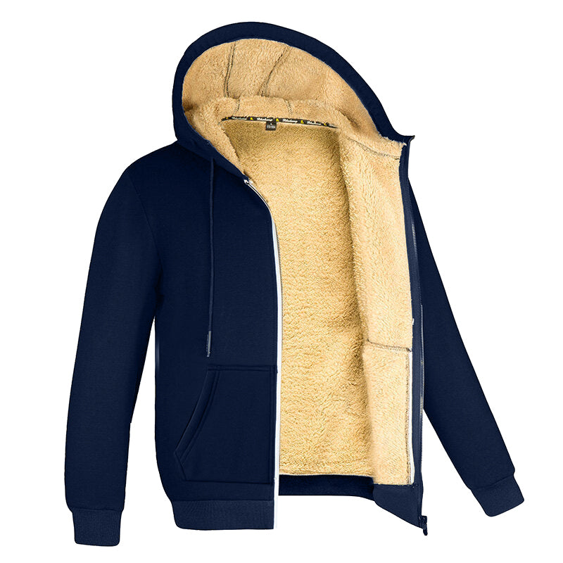 Bennie - Polar heren fleece trui met bontvoering