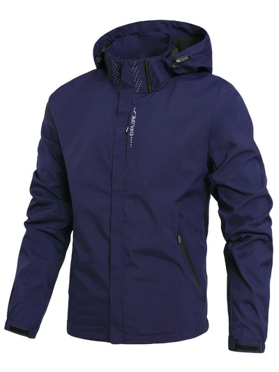 Felesty Casual effen heren regenjas met capuchon55