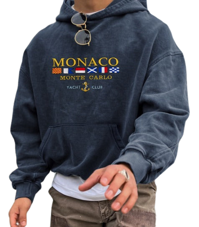 Felesty Luxe Monaco yacht club hoodie blauw 