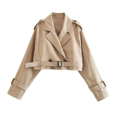 La Vie | Cropped Trenchcoat Beige