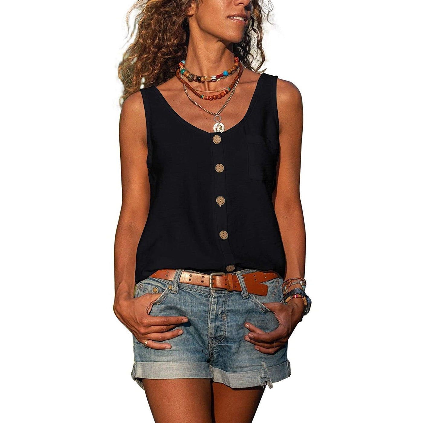 Renske - Elegante Dames Tanktop in Ibiza-stijl