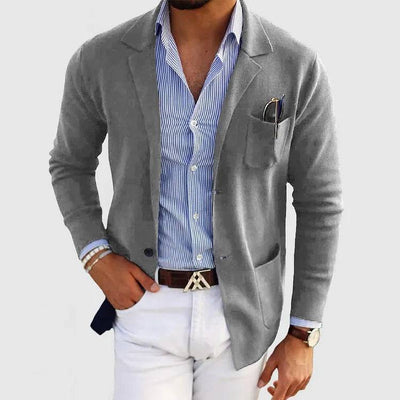 Oliver - Trendy heren blazer met casual knoopzakken en reverskraag