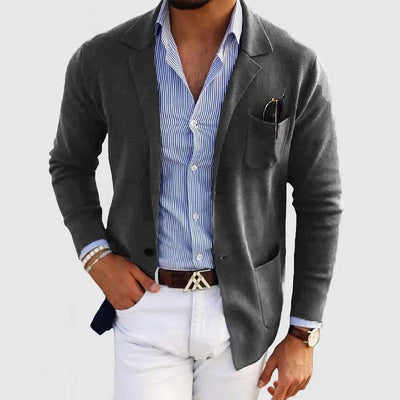 Oliver - Trendy heren blazer met casual knoopzakken en reverskraag