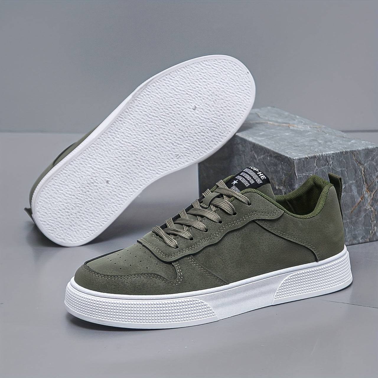 Tony - Suede heren sneaker met hoge zool