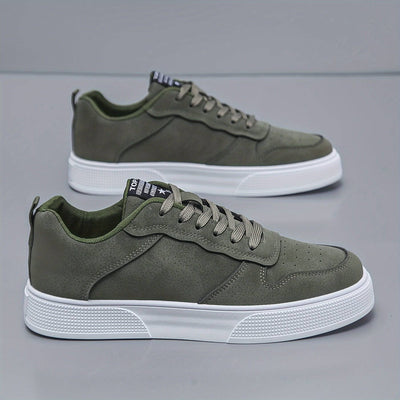 Tony - Suede heren sneaker met hoge zool