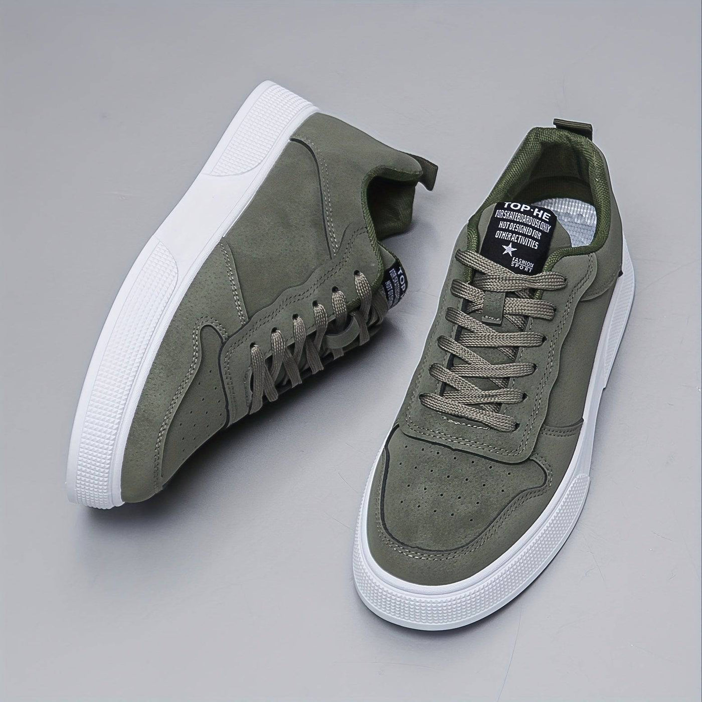 Tony - Suede heren sneaker met hoge zool