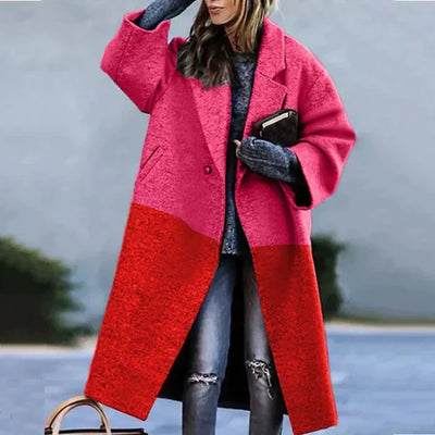 Trendy oversized lange winterjas voor dames - Dana