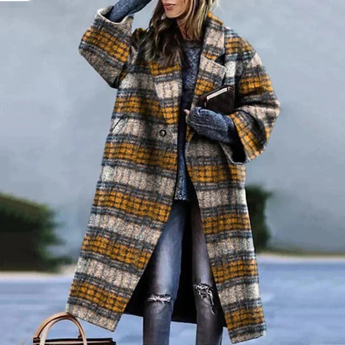 Trendy oversized lange winterjas voor dames - Dana